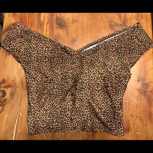 Large cheetah Kortni Jeane top